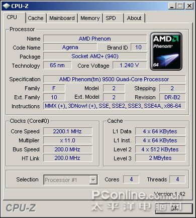 AMD K10ĺPhenom 9500ϸϢ