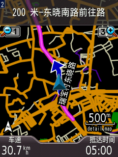 Mobile XT导航实测-实际导航前段_GPS地图及