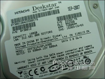 HGST(ԭ)160G SATAII 8M(HDS721616PLA380)ͼ