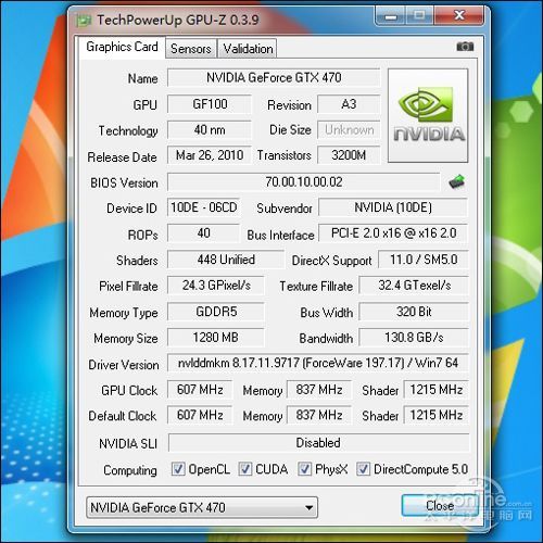 NVIDIA GTX470GPU-Z