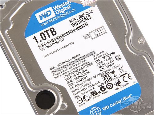 西部数据1TB 32M SATA2/蓝盘1